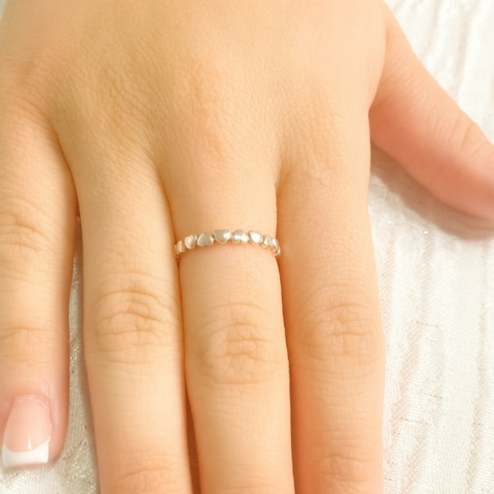 Antian Accessories™ 925 Silver Heart Ring Size 7